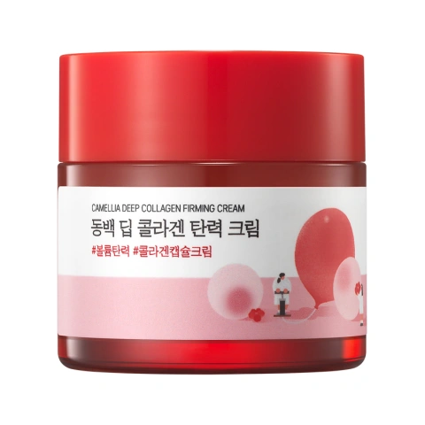 Крем для лица `ROUND LAB` CAMELLIA DEEP СOLLAGEN укрепляющий капсульный с коллагеном и камелией 50 мл